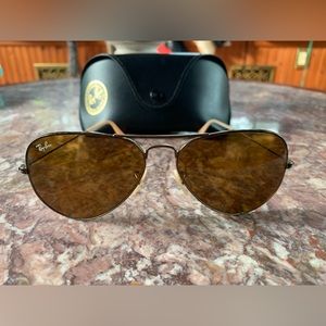 Brown Ray Ban Aviator Sunglasses